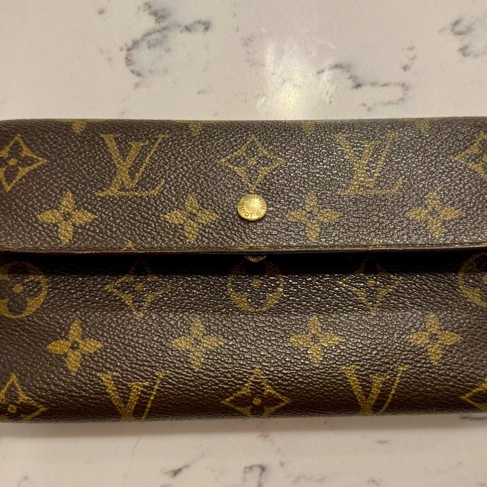 Louis Vuitton Brown and Gold Monogram Wallet